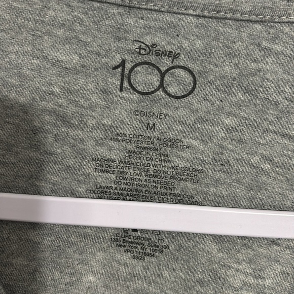 Disney 100 Mickey Mouse Short Sleeve Gray T-Shirt Size M - Picture 4 of 6